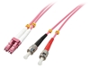 Picture of Lindy 46354 fibre optic cable 10 m LC ST OM4 Pink