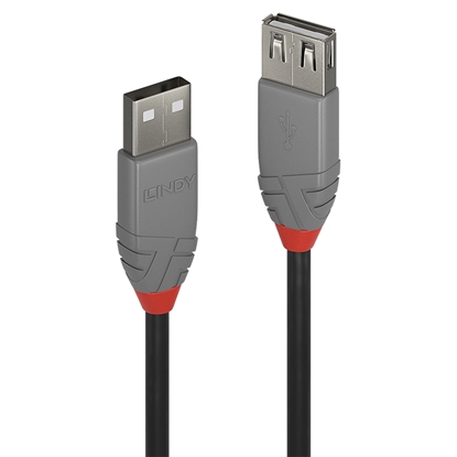 Attēls no Lindy 5m USB 2.0 Type A Extension Cable, Anthra Line