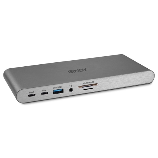 Picture of Lindy DST-Pro 5K Wired USB 3.2 Gen 1 (3.1 Gen 1) Type-C Silver