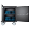 Picture of Manhattan Charging Cabinet/Cart via USB-C x32 Devices, Trolley, Power Delivery 18W per port (576W total), Suitable for iPads/other tablets/phones/smaller chromebooks, Bays 330x22x235mm, Device charging cables not included, Lockable (PIN code), EU & UK pow