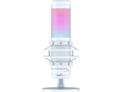 Изображение Mikrofons HyperX QuadCast S - USB Microphone White-Grey - RGB Lighting
