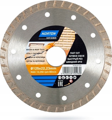 Изображение Norton Clipper tarcza diamentowa 125x22,2mm ciga turbo do cegie (70184601279)
