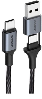 Attēls no Orsen S8 2-IN-1 USB and Type-C 5A 1.5m black