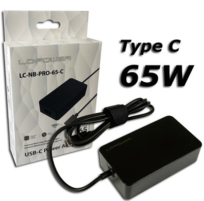 Attēls no Zasilacz do laptopa LC-Power 65 W, USB-C, 3 A, 20 V (LC-NB-PRO-65-C)