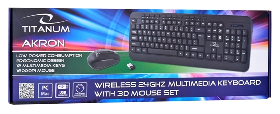 Picture of TITANUM TK109 Wireless set - USB keyboard + mouse Black