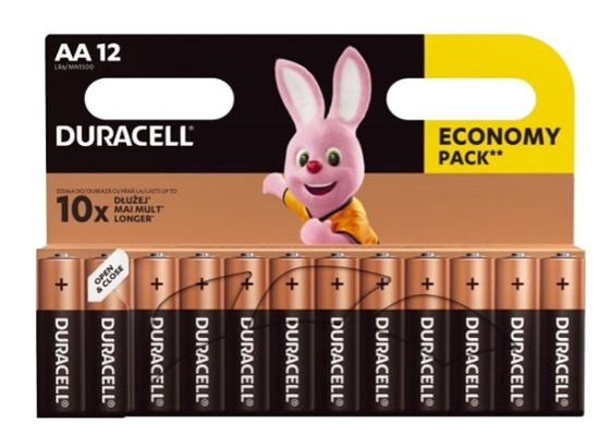 Picture of Duracell AA / MN1500 Alkaline LR6 1.5V Batteries 12pcs