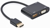 Picture of Adapteris Gembird HDMI Male - HDMI Female + VGA female + Audio Cable Black