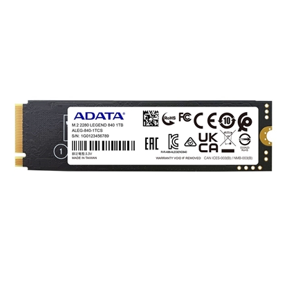 Picture of ADATA LEGEND 840 M.2 1 TB PCI Express 4.0 3D NAND NVMe
