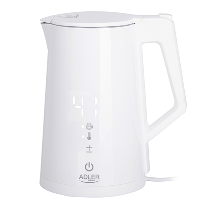 Изображение Adler | Kettle | AD 1345w | Electric | 2200 W | 1.7 L | Stainless steel | 360° rotational base | White