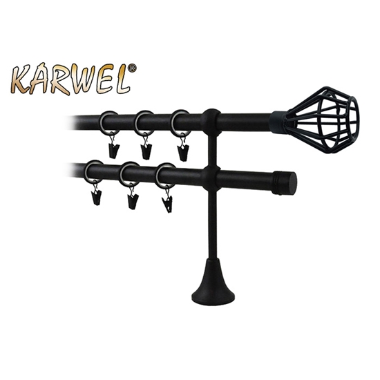 Picture of Aizkaru stanga dub. Victoria Azuro melna, 2.0 m