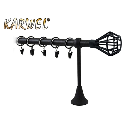 Attēls no Aizkaru stanga Victoria Azuro melna, 1.6m