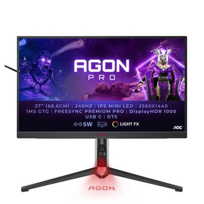 Attēls no AOC AGON AG274QZM computer monitor 68.6 cm (27") 2560 x 1440 pixels Quad HD LED Black, Red