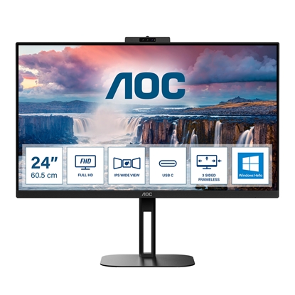 Attēls no AOC V5 24V5CW computer monitor 60.5 cm (23.8") 1920 x 1080 pixels Full HD LED Black