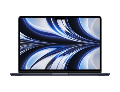 Изображение Apple MacBook Air Midnight, 13.6 ", IPS, 2560 x 1664, M2, 8 GB, SSD 256 GB, M2 8-core GPU, Without ODD, macOS, 802.11ax, Bluetooth version 5.0, Keyboard language Swedish, Keyboard backlit, Warranty 12 month(s), Battery warranty 12 mo