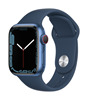 Изображение Apple Watch 7 GPS + Cellular 41mm Sport Band, blue/abyss blue (MKHU3EL/A)