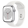 Изображение Apple Watch 8 GPS 45mm Sport Band, silver/white (MP6N3EL/A)