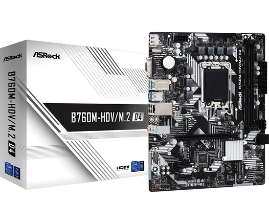 Изображение Asrock B760M-HDV/M.2 D4 Intel B760 LGA 1700 micro ATX