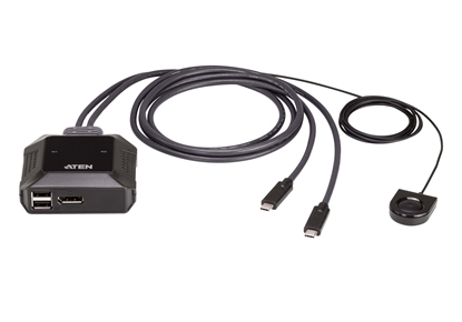 Изображение ATEN 2-Port USB-C 4K DisplayPort KVM Switch with Remote Port Selector