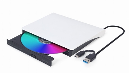 Изображение Ārējais diskdzinis Gembird External USB DVD drive White