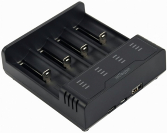 Изображение Bateriju lādētājs Gembird USB 4-slot Ni-MH + Li-ion Fast Battery Charger Black