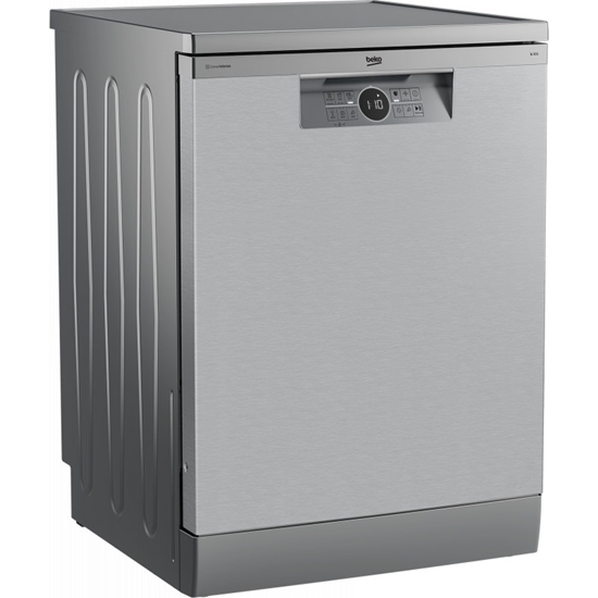 Изображение BEKO Freestanding Dishwasher BDFN26520XQ, Energy class E, Width 60 cm, AquaIntense, 3rd drawer, Inox