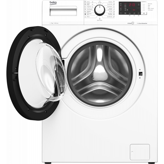 Изображение BEKO Washing machine WUE 7512 DXAW, 7 kg, 1000 rpm, Energy class D, Depth 49 cm, Inverter motor