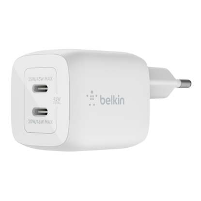 Attēls no Belkin BOOST Charge USB-C 45W Charger GaN PD+PPS WCH011vfWH
