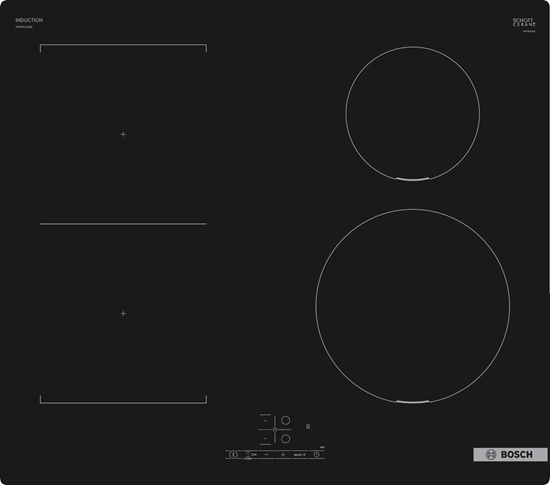 Picture of Bosch Serie 4 PWP611BB5E hob Black Built-in 60 cm Zone induction hob 4 zone(s)