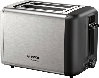 Изображение Bosch TAT3P420 toaster 2 slice(s) 970 W Black, Stainless steel