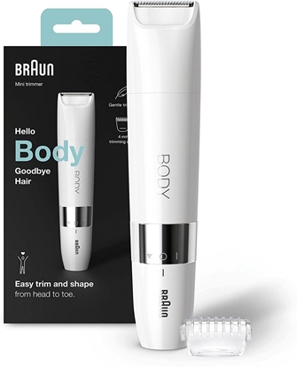 Picture of Braun Body Mini Trimmer BS1000 Number of power levels 1, Wet & Dry, White