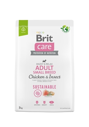 Attēls no BRIT Care Dog Sustainable Adult Small Breed Chicken & Insect - dry dog food - 3 kg