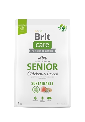 Изображение BRIT Care Dog Sustainable Senior Chicken & Insect - dry dog food - 3 kg