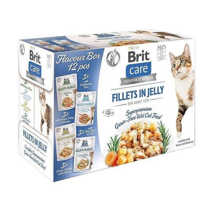 Attēls no BRIT Care Fillets in Jelly Flavour Box- wet cat food - 12 x 85g