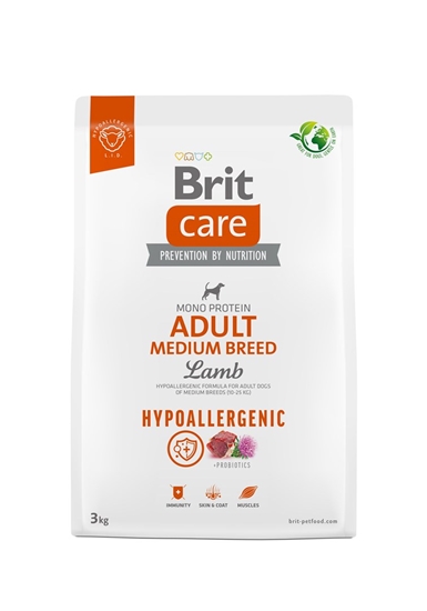 Picture of BRIT Care Hypoallergenic Adult Medium Breed Lamb - dry dog food - 3 kg