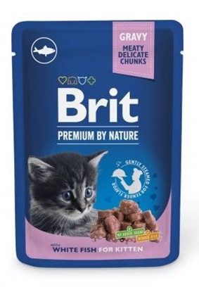 Picture of BRIT Premium by Nature Kitten White fish - wet cat food - 100 g