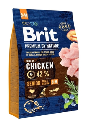 Picture of BRIT Premium by Nature Senior Small, Medium - dry dog food - 3 kg