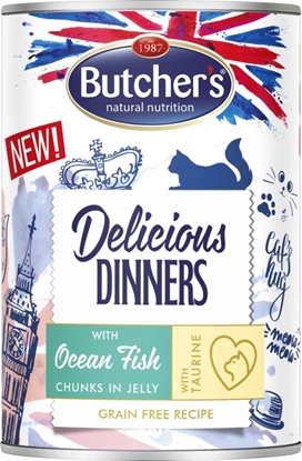Attēls no BUTCHER'S Delicious dinners Ocean Fish Chunks in jelly - wet cat food - 400 g