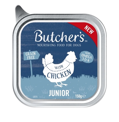 Attēls no BUTCHER'S Original Junior Pate with chicken - Wet dog food - 150 g