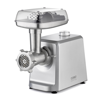 Attēls no Caso | Meat Mincer | FW 2500 | Stainless Steel | 2500 W | Number of speeds 2 | Throughput (kg/min) 2.5 | 3 stainless steel cutting plates (3 mm, 5 mm and 8 mm), Sausage filler, Cookie attachment with 4 moulds, Stuffer