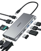 Изображение CB-C89 aluminiowy Hub USB-C | 10w1 | RJ45 Ethernet 10/100/1000Mbps | 4xUSB | HDMI 4k@30Hz | SD i microSD | USB-C Power Delivery 100W