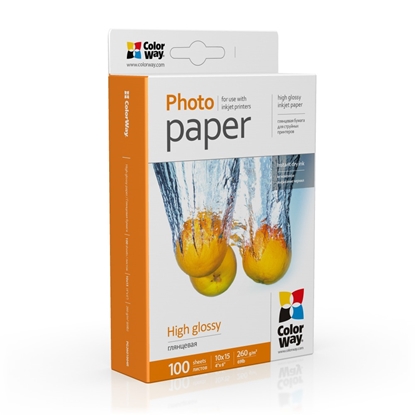 Picture of Photo Paper | PG2601004R | White | 260 g/m² | 10 x 15 cm | Glossy