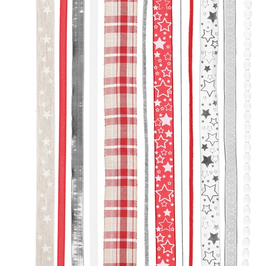 Picture of Dāvanu lenta Kapel sarkana/balta