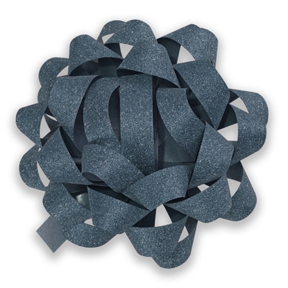 Picture of Dāvanu pušķis Poly Glitter 8cm t.pelēks