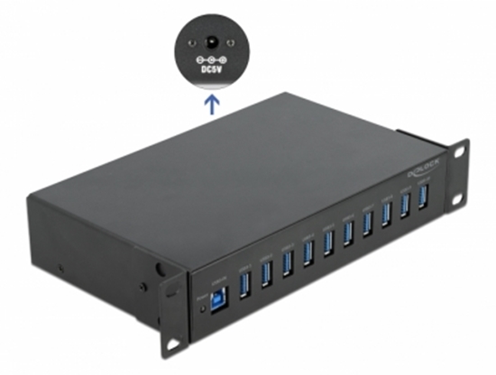 Picture of Delock 10″ Industry Hub 10 x USB 3.2 Gen 1 Type-A