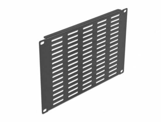 Изображение Delock 10″ Network Cabinet Panel with ventilation slots horizontal 4U black