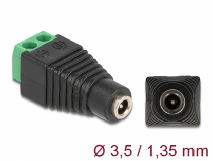 Picture of Delock Adapter DC 1.35 x 3.5 mm female > Terminal Block 2 pin