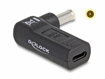 Picture of Delock Adapter for Laptop Charging Cable USB Type-C™ female to Samsung 5.5 x 3.0 mm male 90° angled