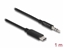 Attēls no Delock Audio Stereo Cable USB Type-C™ male to Stereo plug 3.5 mm 3 pin 1 m black