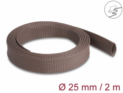 Attēls no Delock Braided Sleeve rodent resistant stretchable 2 m x 25 mm brown