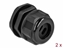 Picture of Delock Cable Gland PG21 for flat cable with two cable entries black 2 pieces